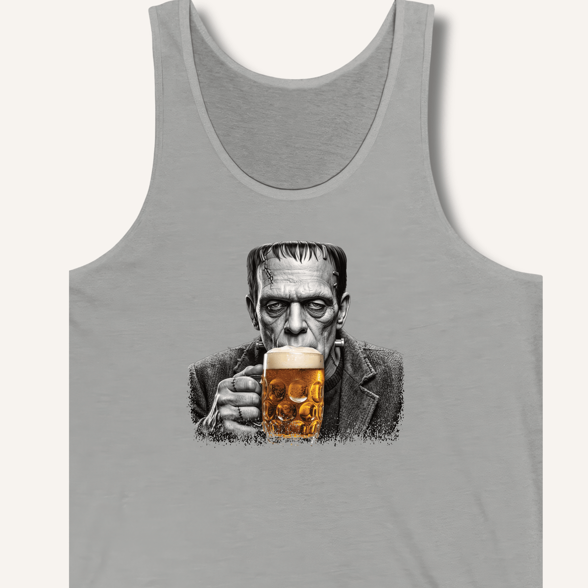 Frankenstein Drinking Beer Tank - Sip & Shirt