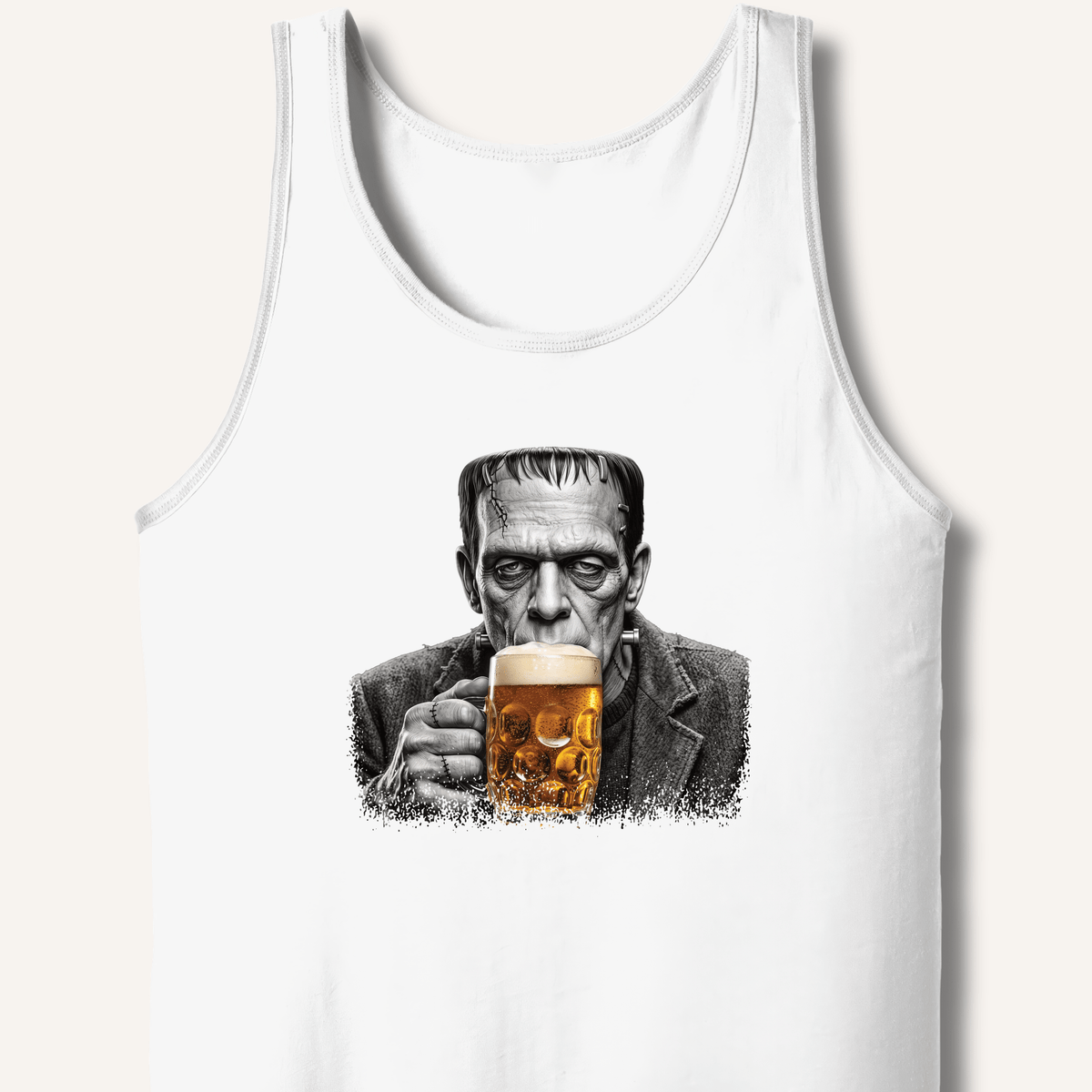 Frankenstein Drinking Beer Tank - Sip & Shirt