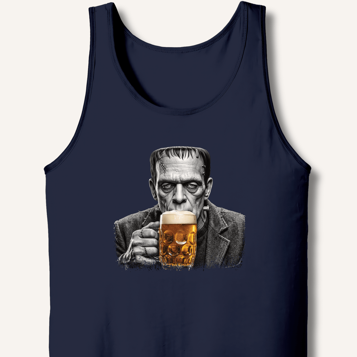 Frankenstein Drinking Beer Tank - Sip & Shirt
