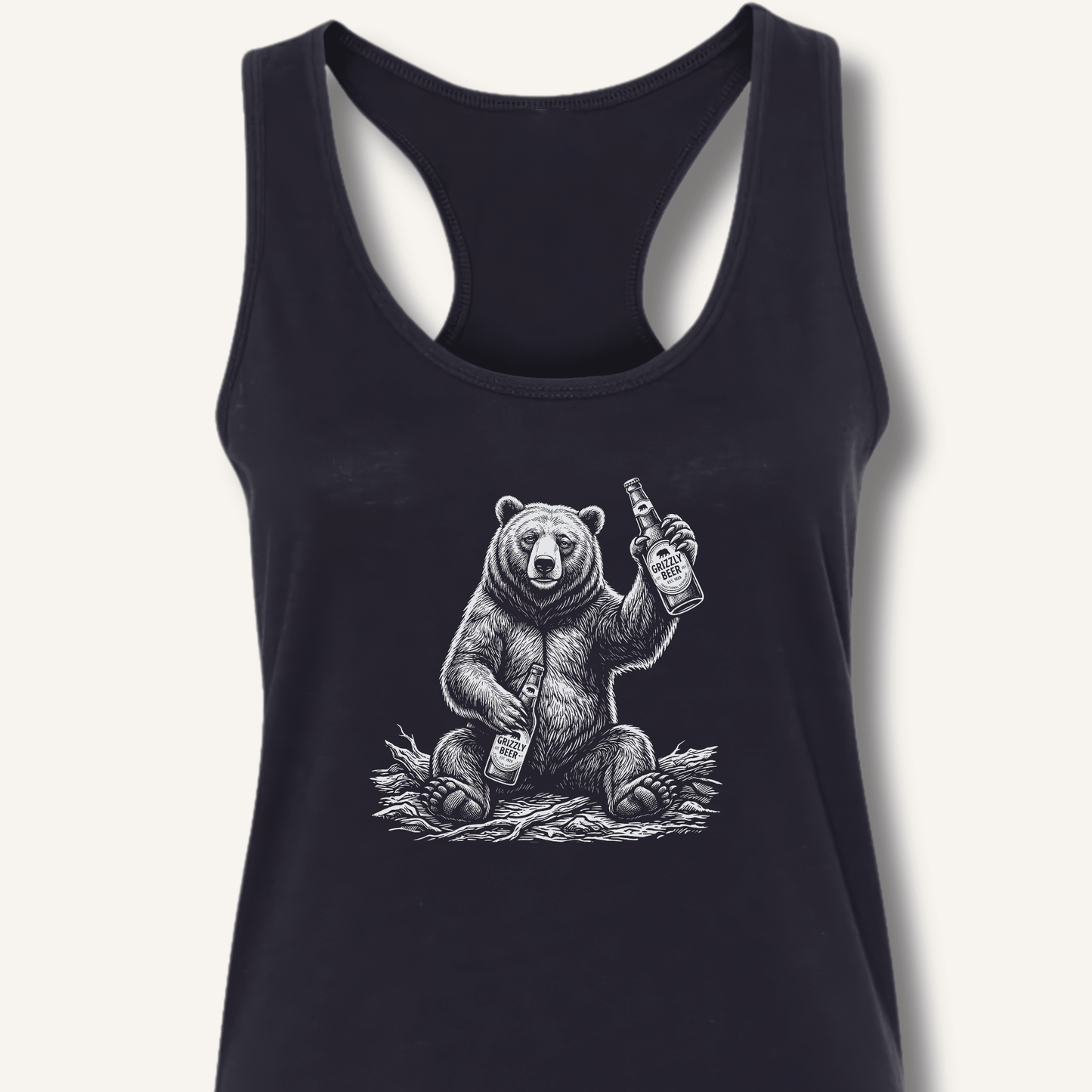 Grizzly Beer T-Shirt Racerback Tank - Sip & Shirt