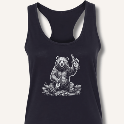 Grizzly Beer T-Shirt Racerback Tank - Sip & Shirt
