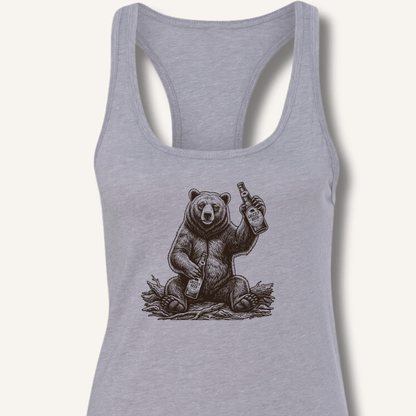 Grizzly Beer T-Shirt Racerback Tank - Sip & Shirt