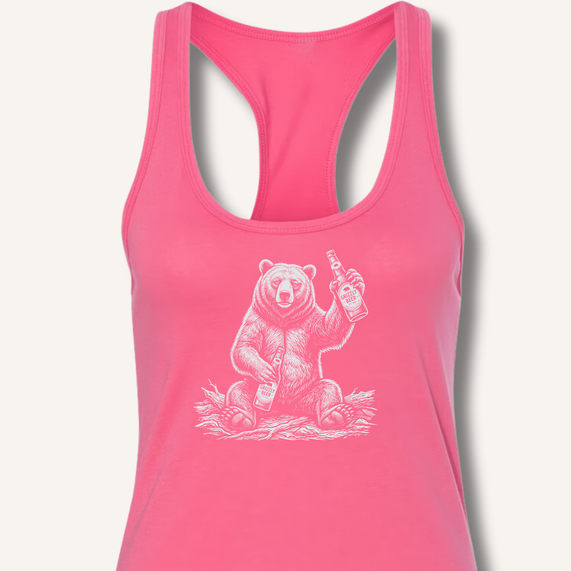 Grizzly Beer T-Shirt Racerback Tank - Sip & Shirt