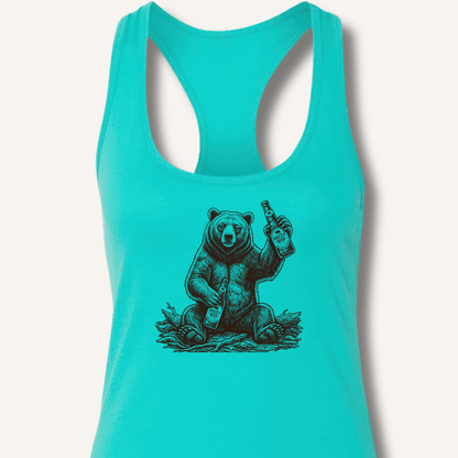 Grizzly Beer T-Shirt Racerback Tank - Sip & Shirt