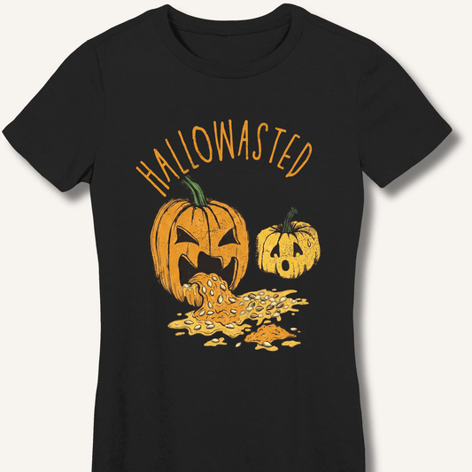 Hallowasted Women's Fitted T-Shirt - Sip & Shirt