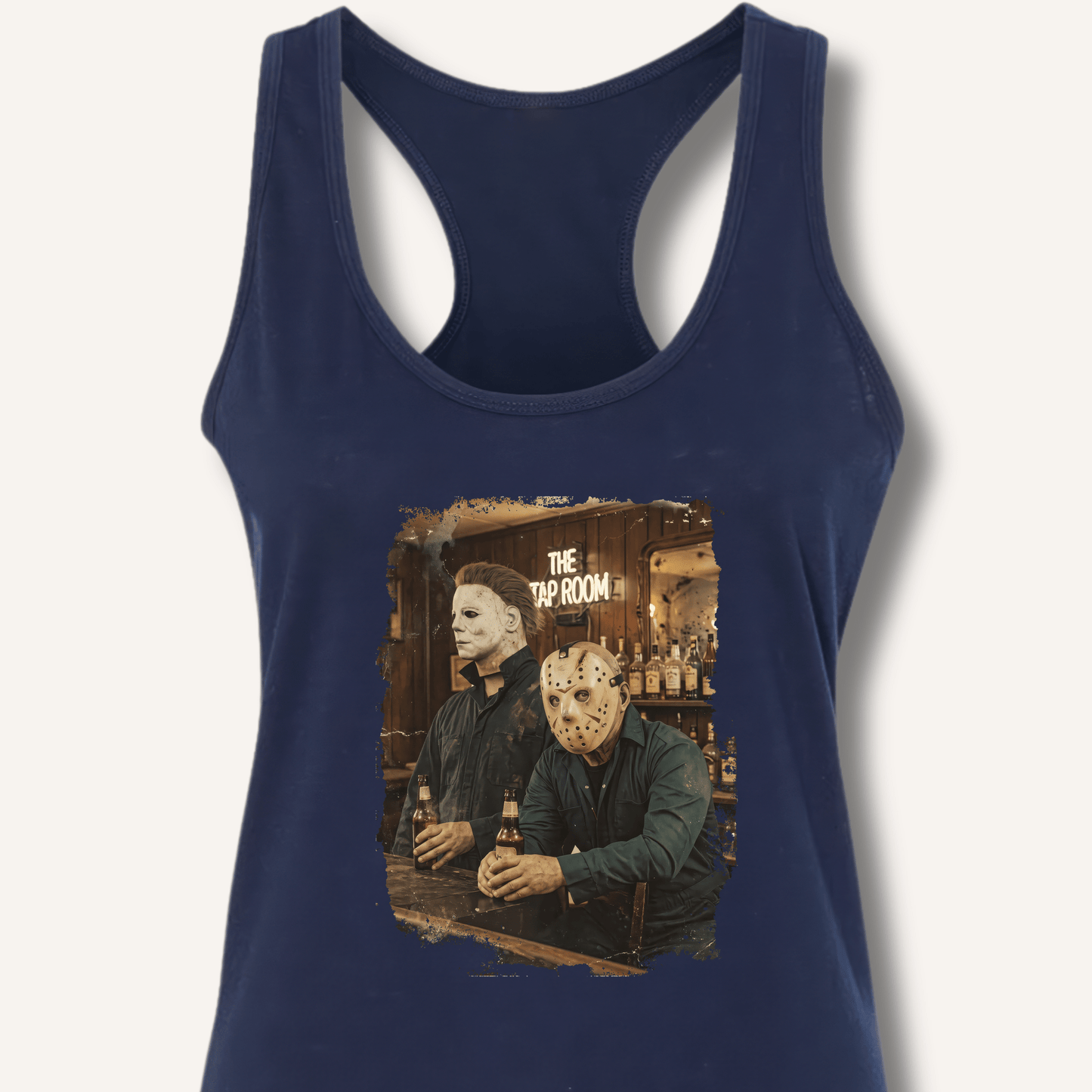 Halloween Horror Beer Drinking Racerback Tank - Sip & Shirt