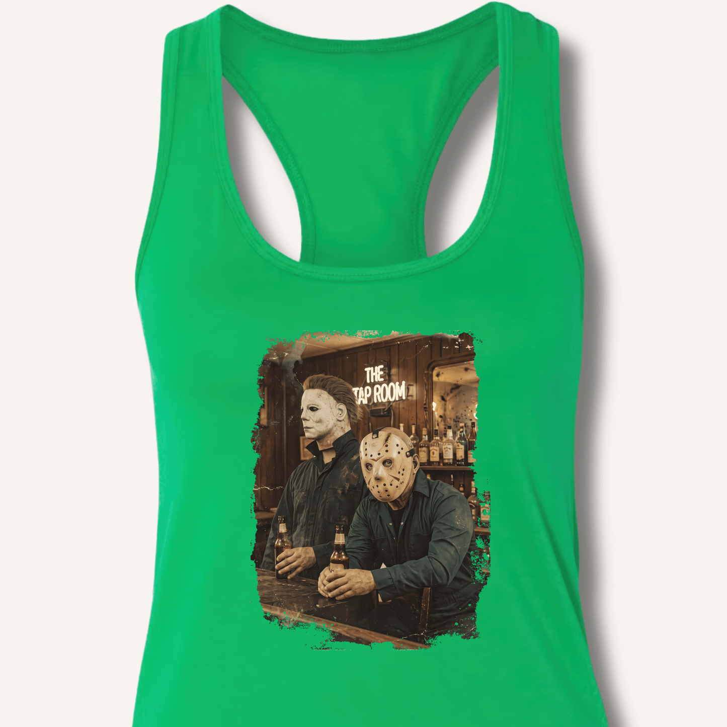 Halloween Horror Beer Drinking Racerback Tank - Sip & Shirt