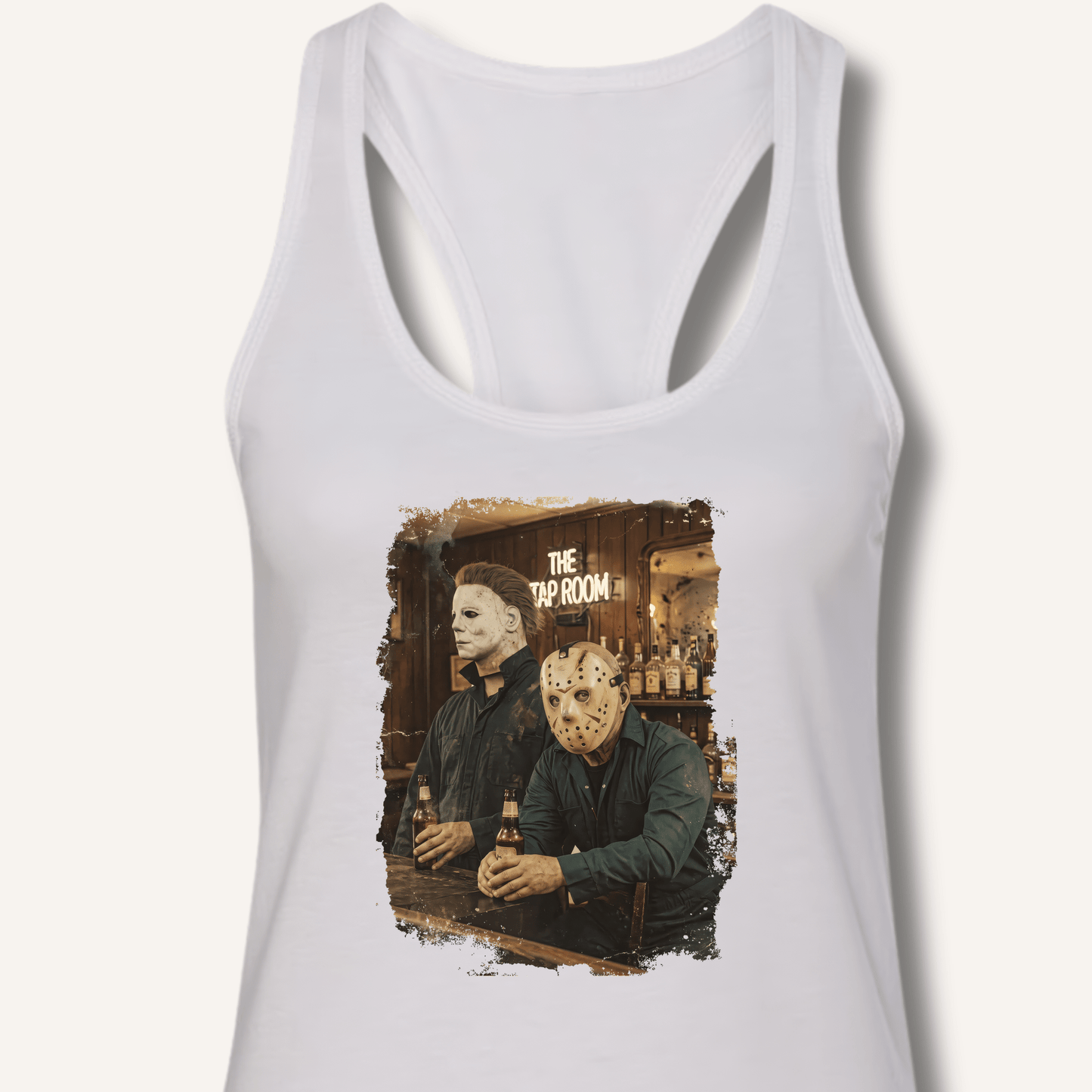 Halloween Horror Beer Drinking Racerback Tank - Sip & Shirt