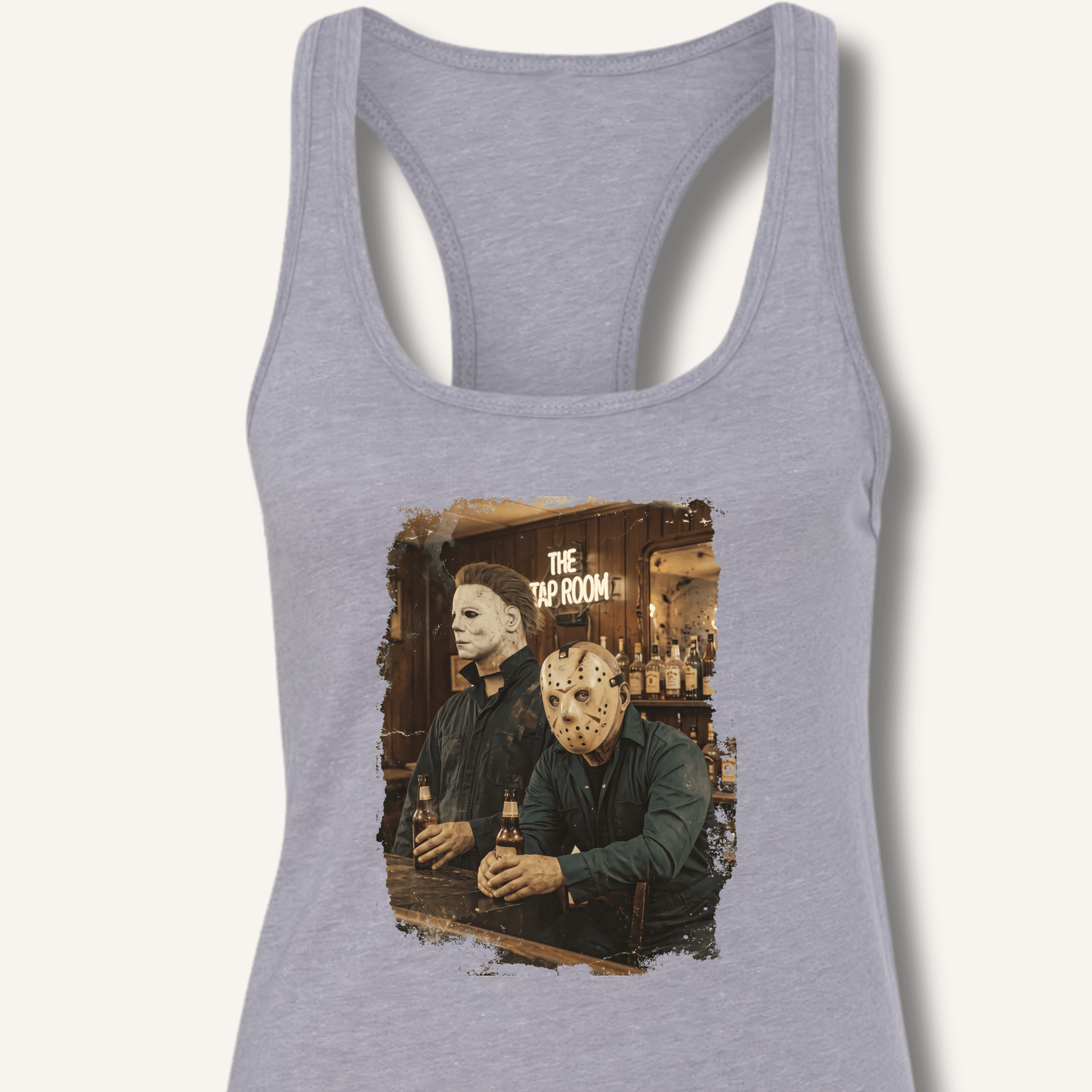 Halloween Horror Beer Drinking Racerback Tank - Sip & Shirt