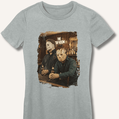 Halloween Horror Beer Drinking Women's Fitted T-Shirt - Sip & Shirt