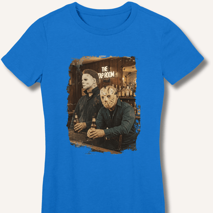 Halloween Horror Beer Drinking Women's Fitted T-Shirt - Sip & Shirt