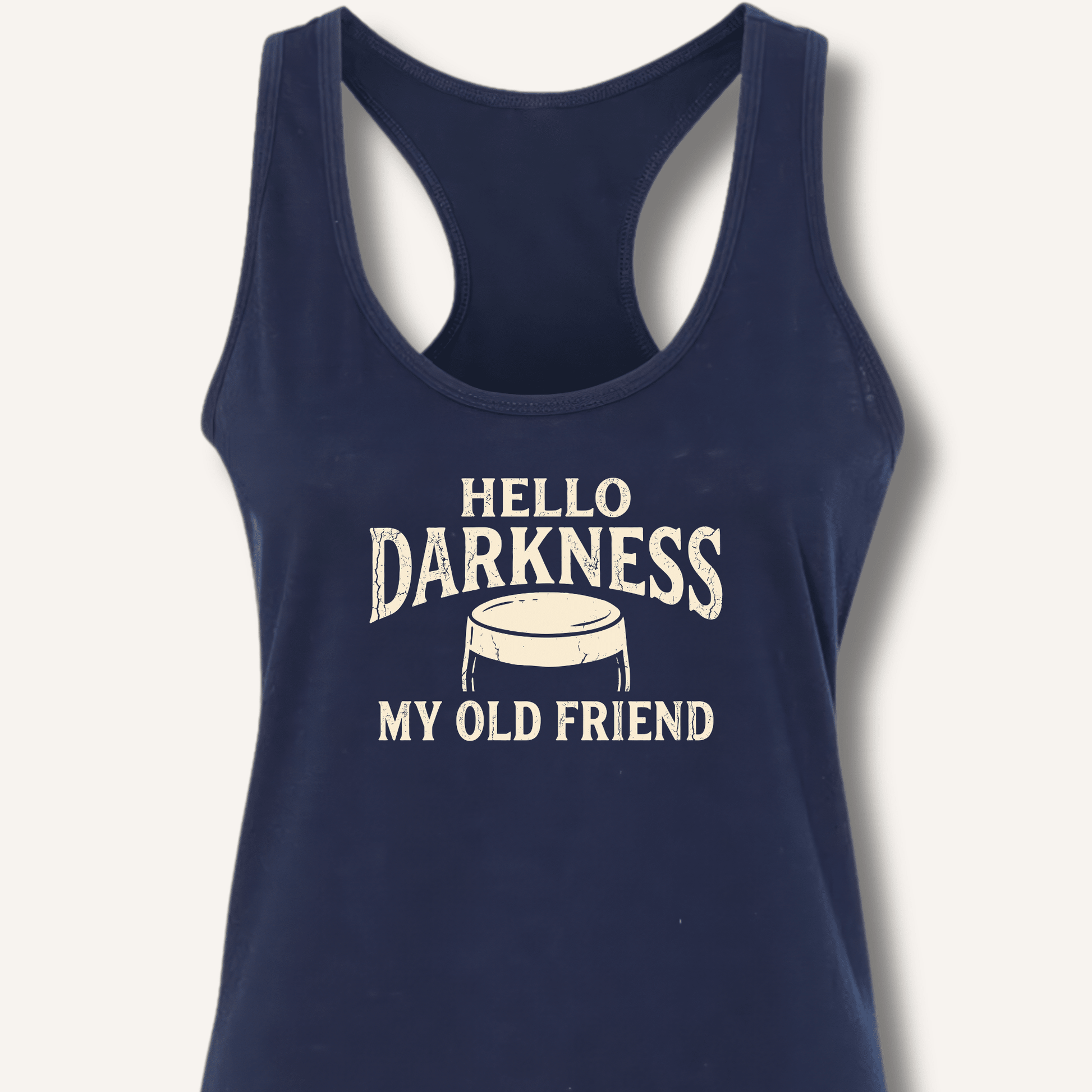 Hello Darkness My Old Friend Racerback Tank - Sip & Shirt