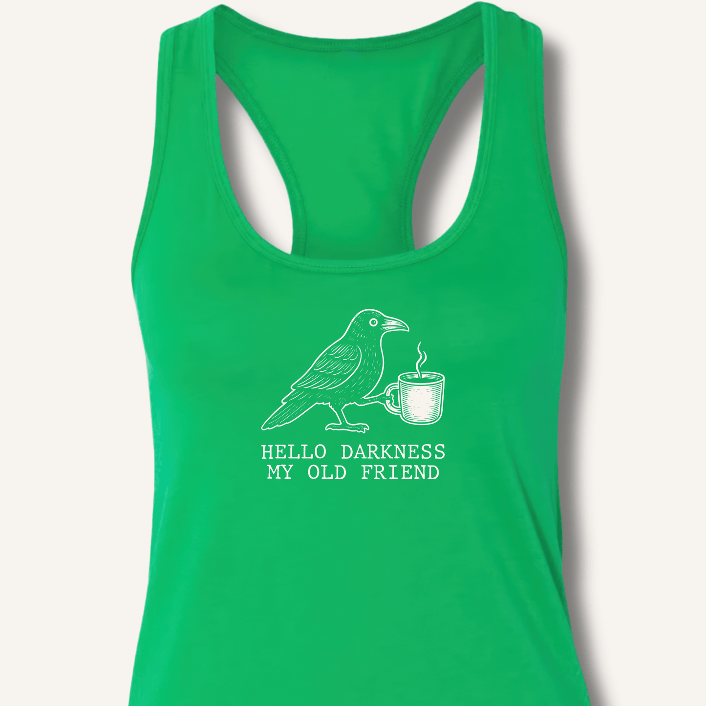 Hello Darkness Racerback Tank - Sip & Shirt
