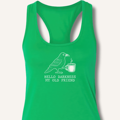 Hello Darkness Racerback Tank - Sip & Shirt