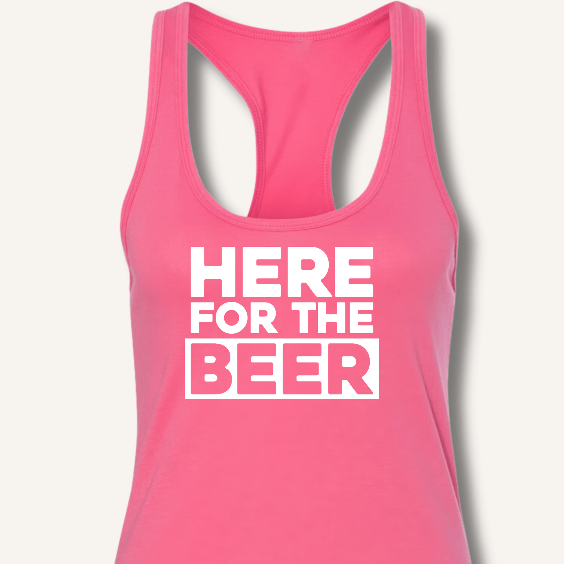 Here for the Beer Racerback Tank - Sip & Shirt