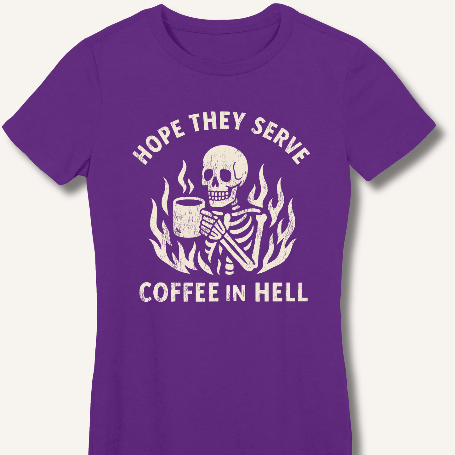 Hope They Serve Coffee Fitted T-Shirt - Sip & Shirt