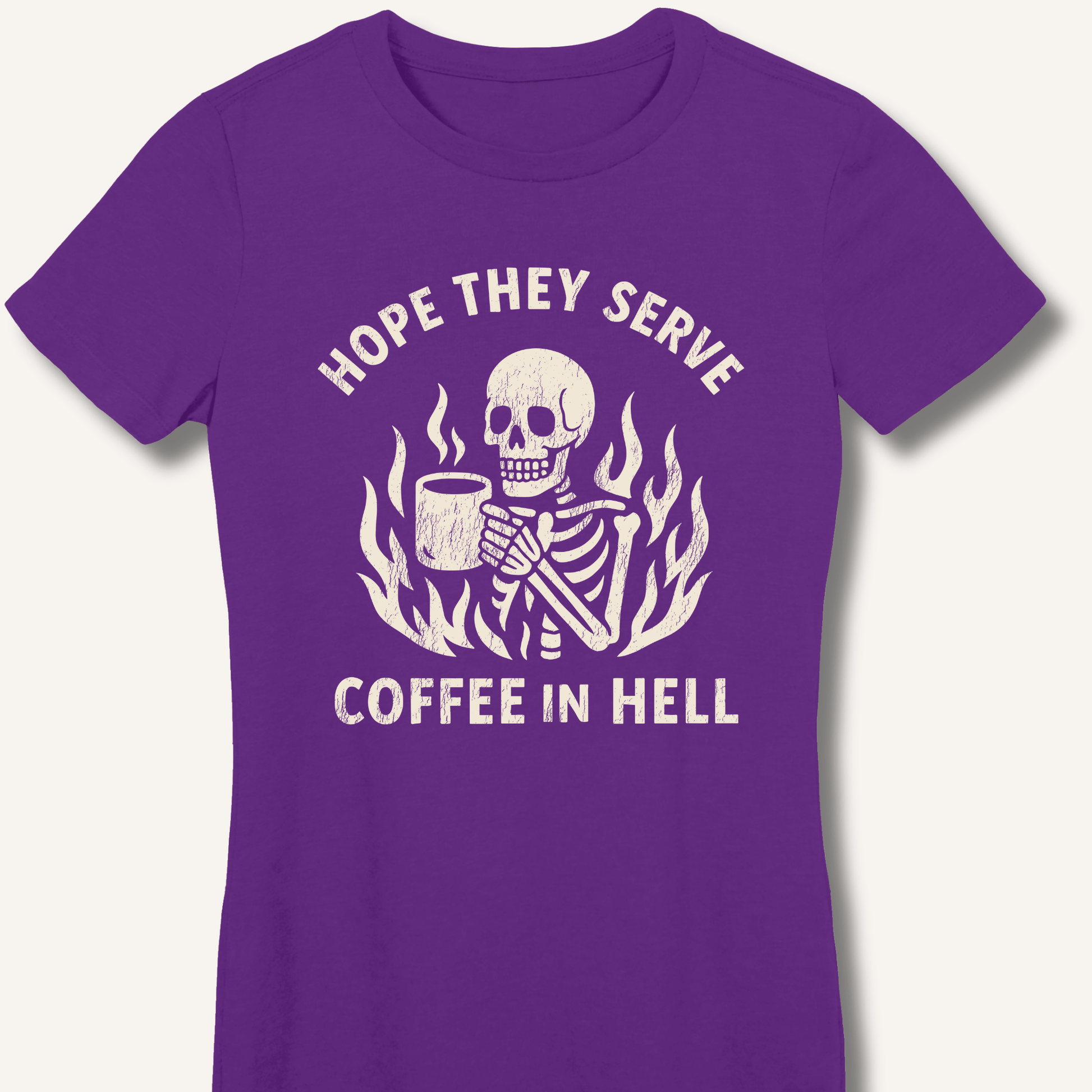 Hope They Serve Coffee Fitted T-Shirt - Sip & Shirt