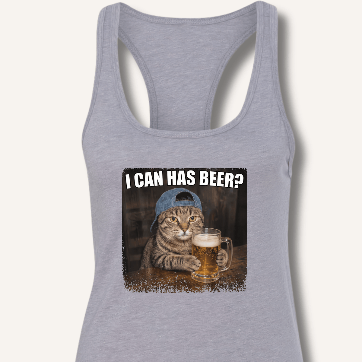 I Can Has Beer Racerback Tank - Sip & Shirt