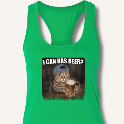 I Can Has Beer Racerback Tank - Sip & Shirt