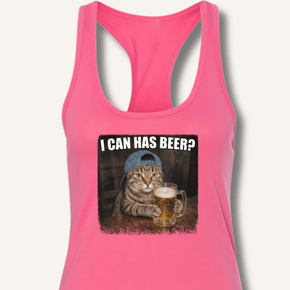 I Can Has Beer Racerback Tank - Sip & Shirt