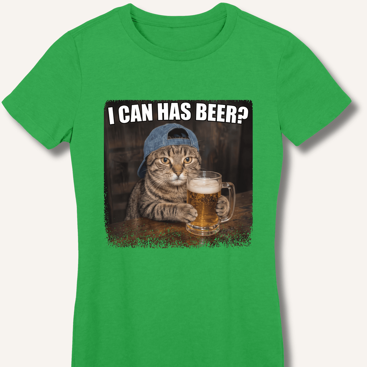 I Can Has Beer Women's Fitted T-Shirt - Sip & Shirt