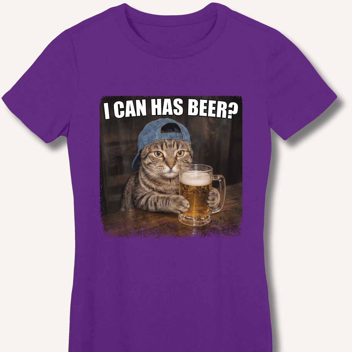 I Can Has Beer Women's Fitted T-Shirt - Sip & Shirt