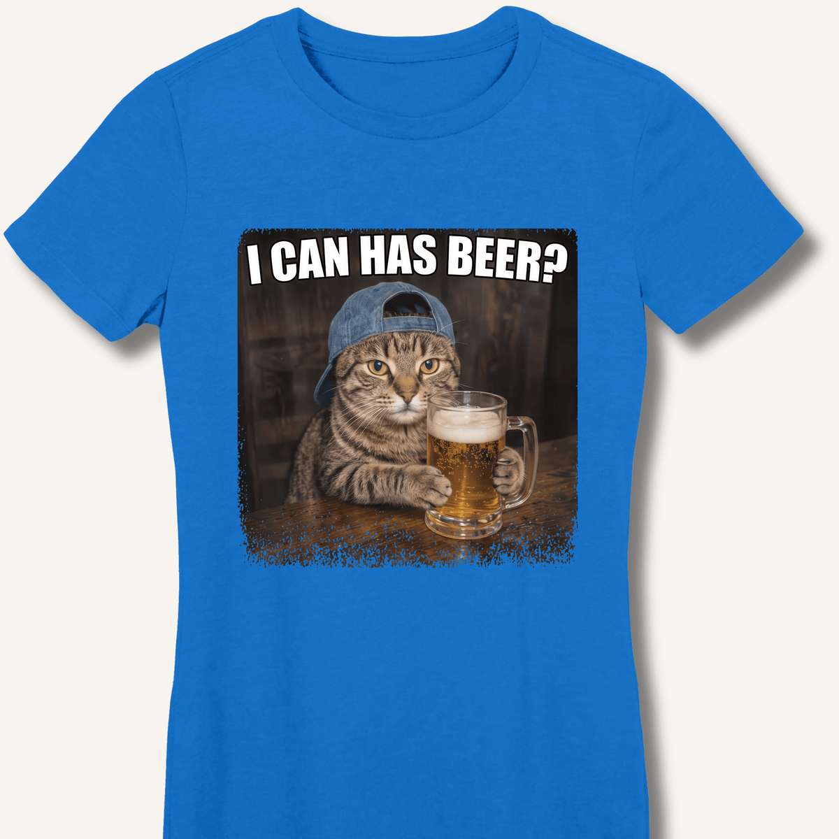 I Can Has Beer Women's Fitted T-Shirt - Sip & Shirt