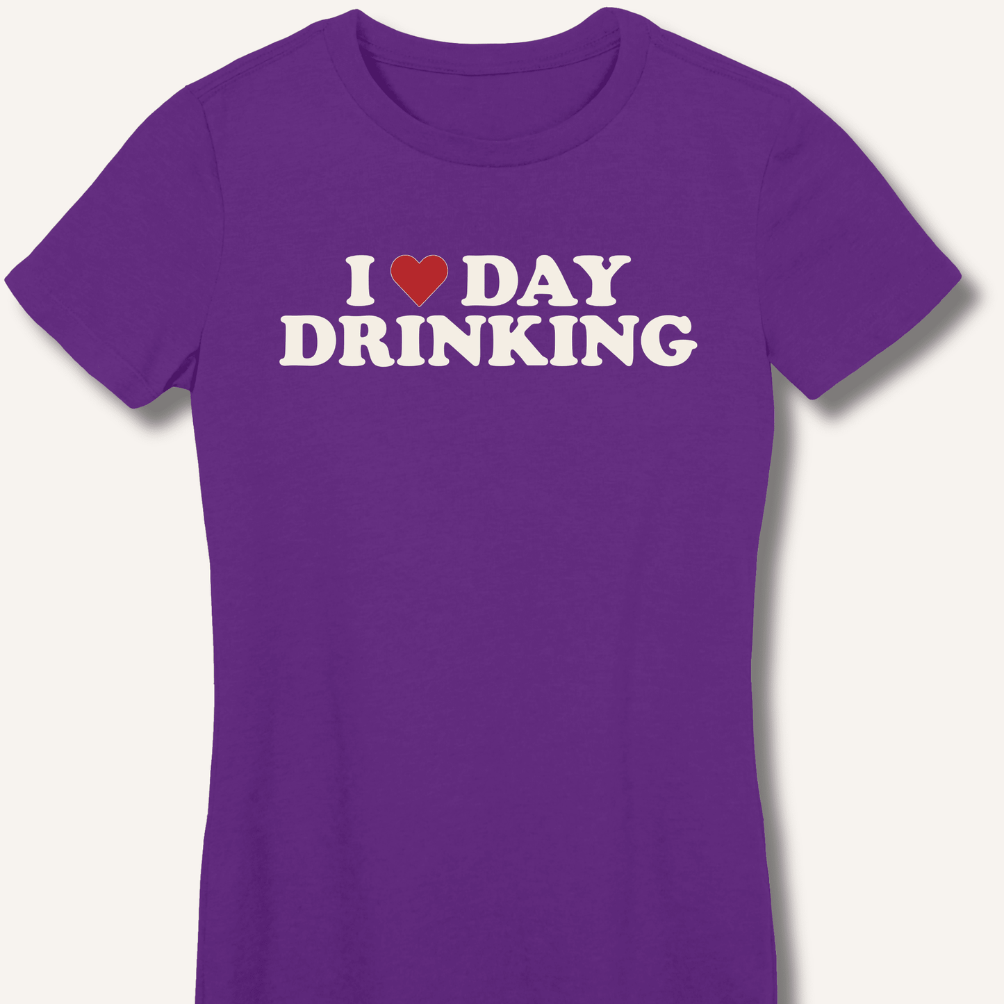 I ❤️ DAY DRINKING Fitted T-Shirt - Sip & Shirt