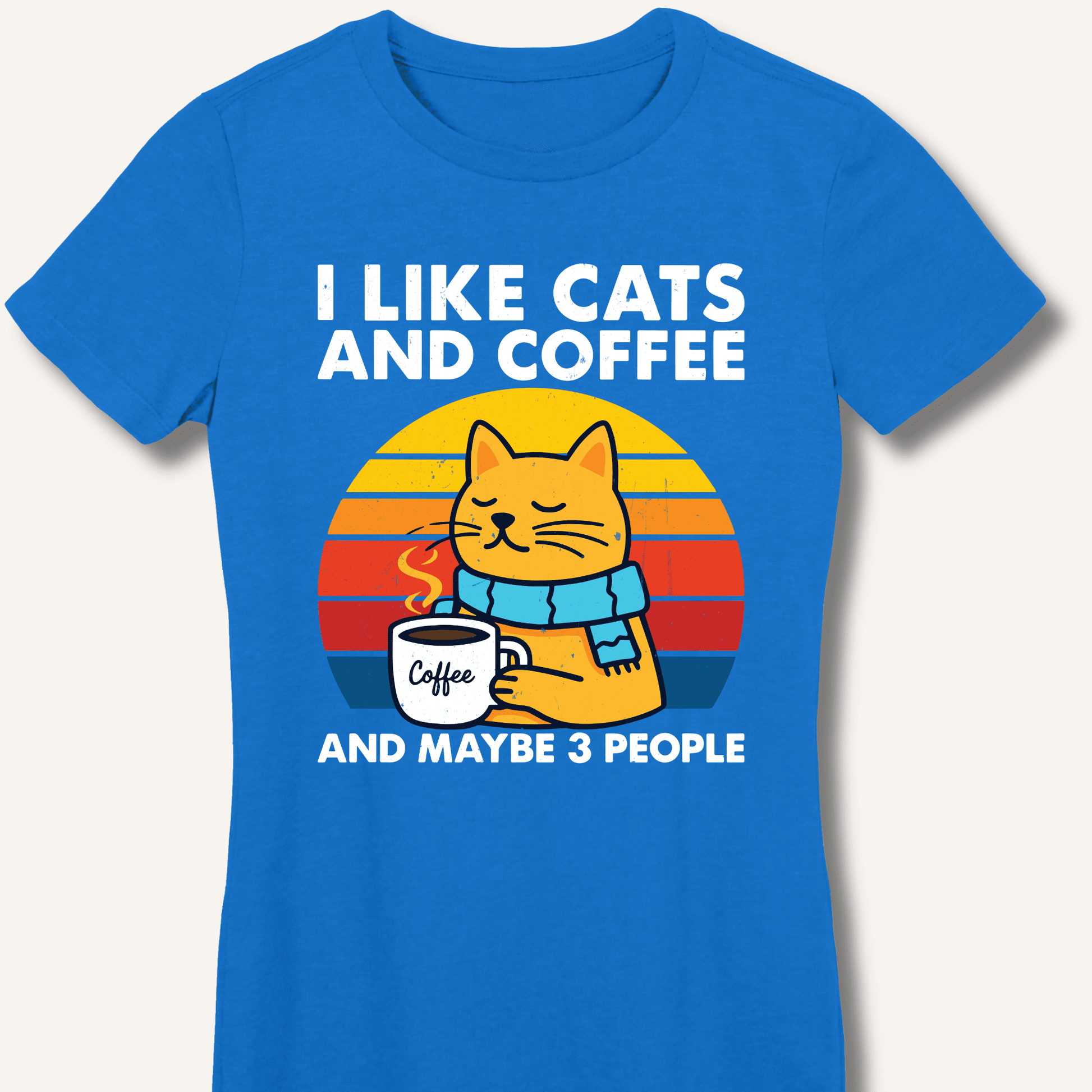 I Like Cats and Coffee Fitted T-Shirt - Sip & Shirt