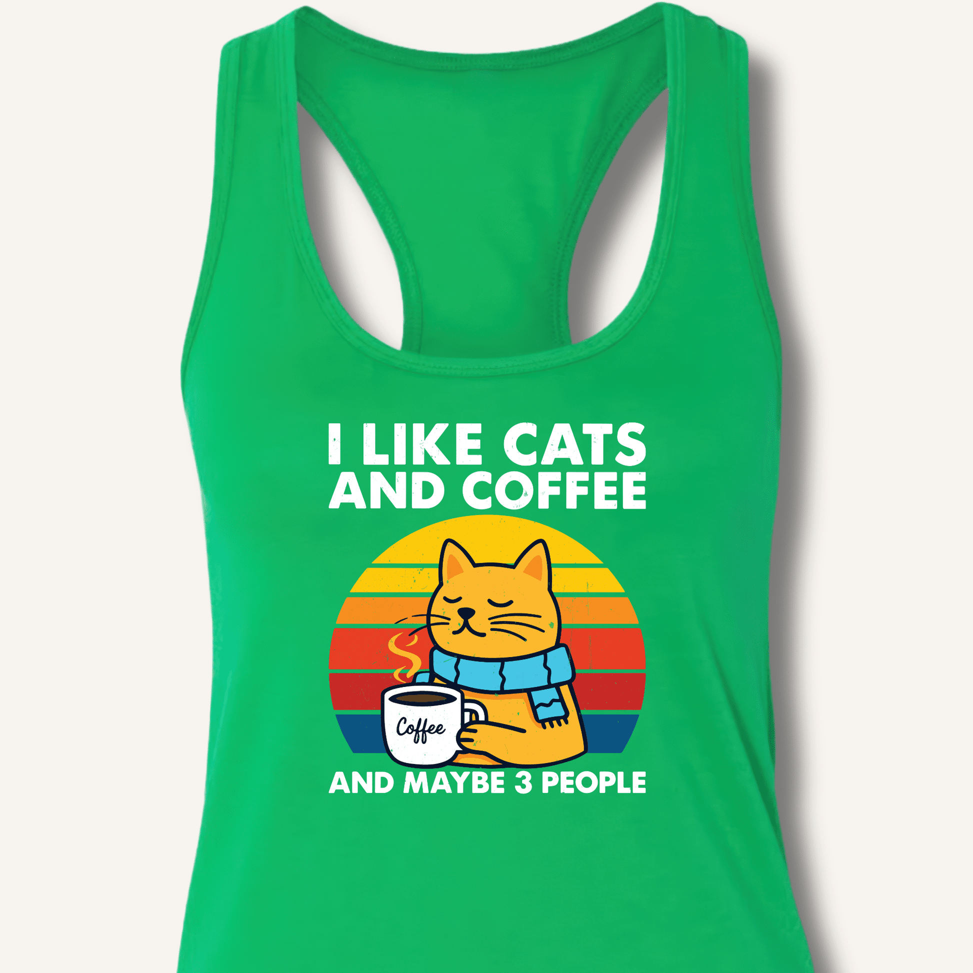 I Like Cats and Coffee Racerback Tank - Sip & Shirt