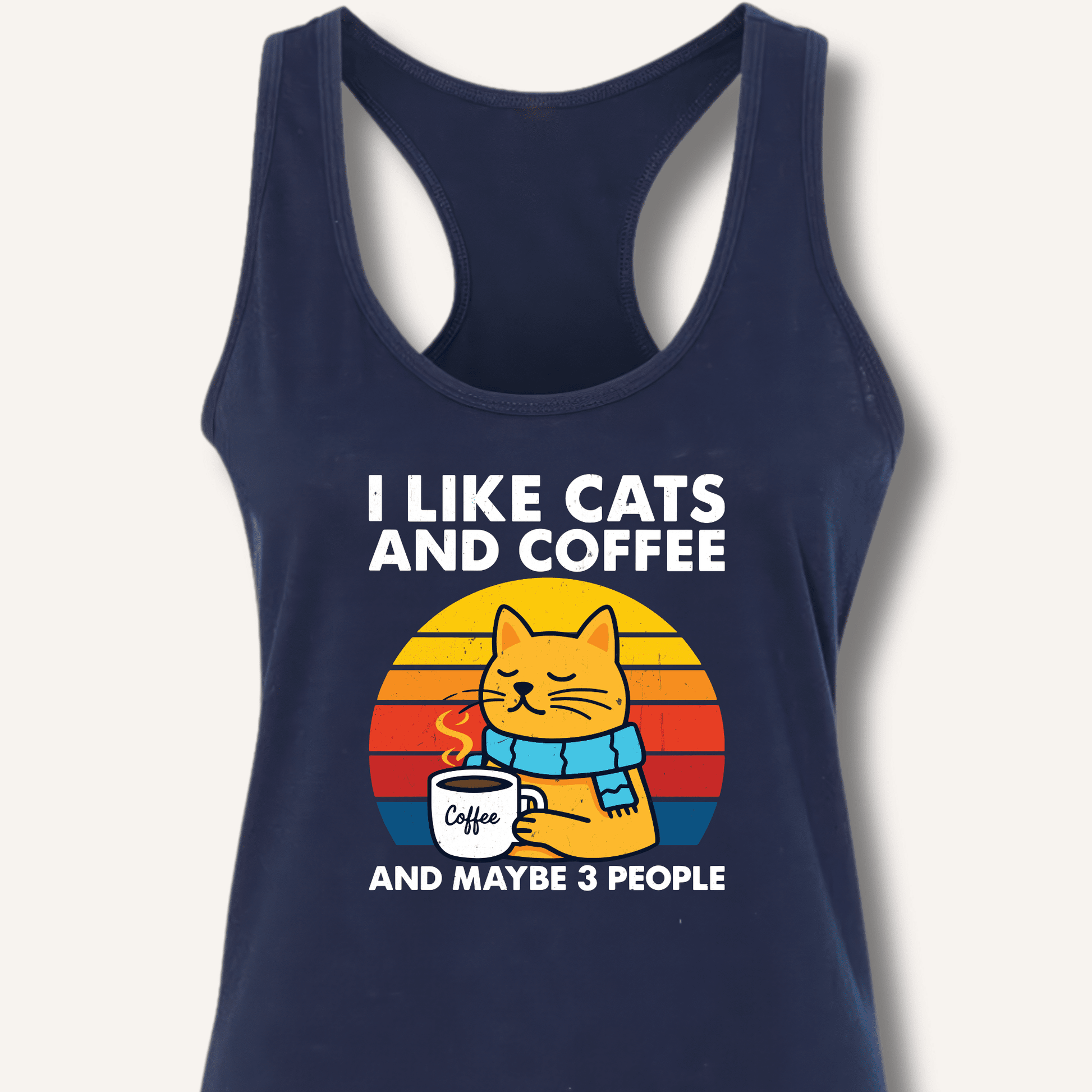 I Like Cats and Coffee Racerback Tank - Sip & Shirt