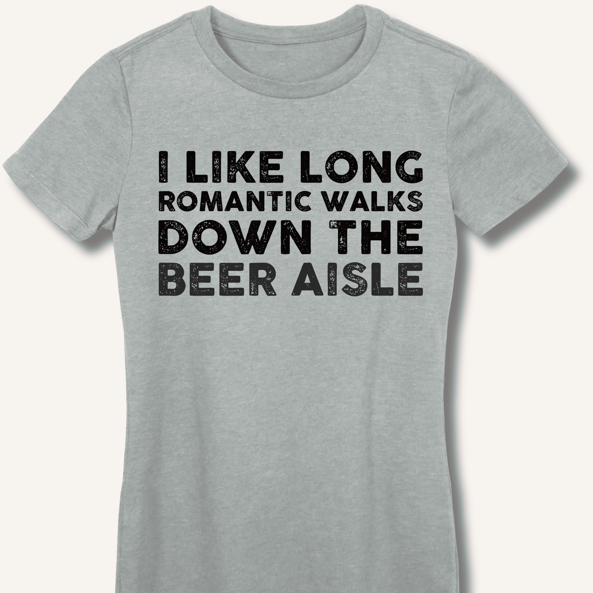I Like Long Romantic Walks Fitted T-Shirt - Sip & Shirt