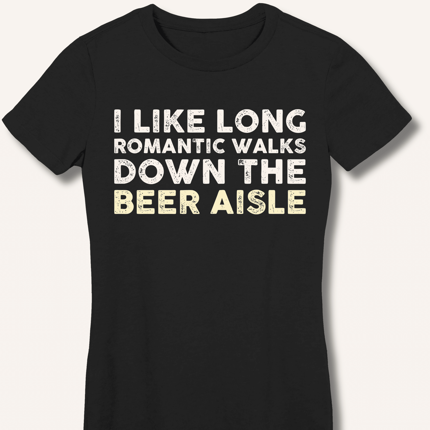 I Like Long Romantic Walks Fitted T-Shirt - Sip & Shirt