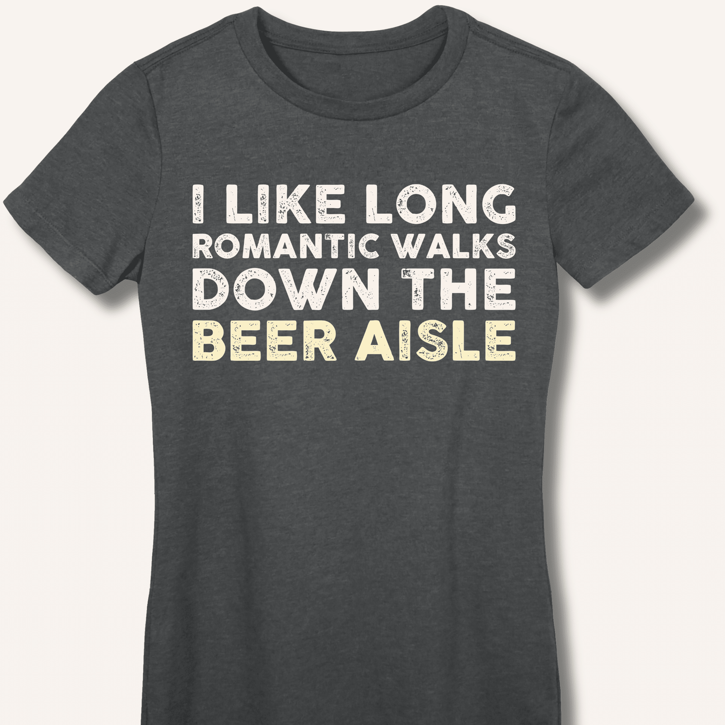 I Like Long Romantic Walks Fitted T-Shirt - Sip & Shirt