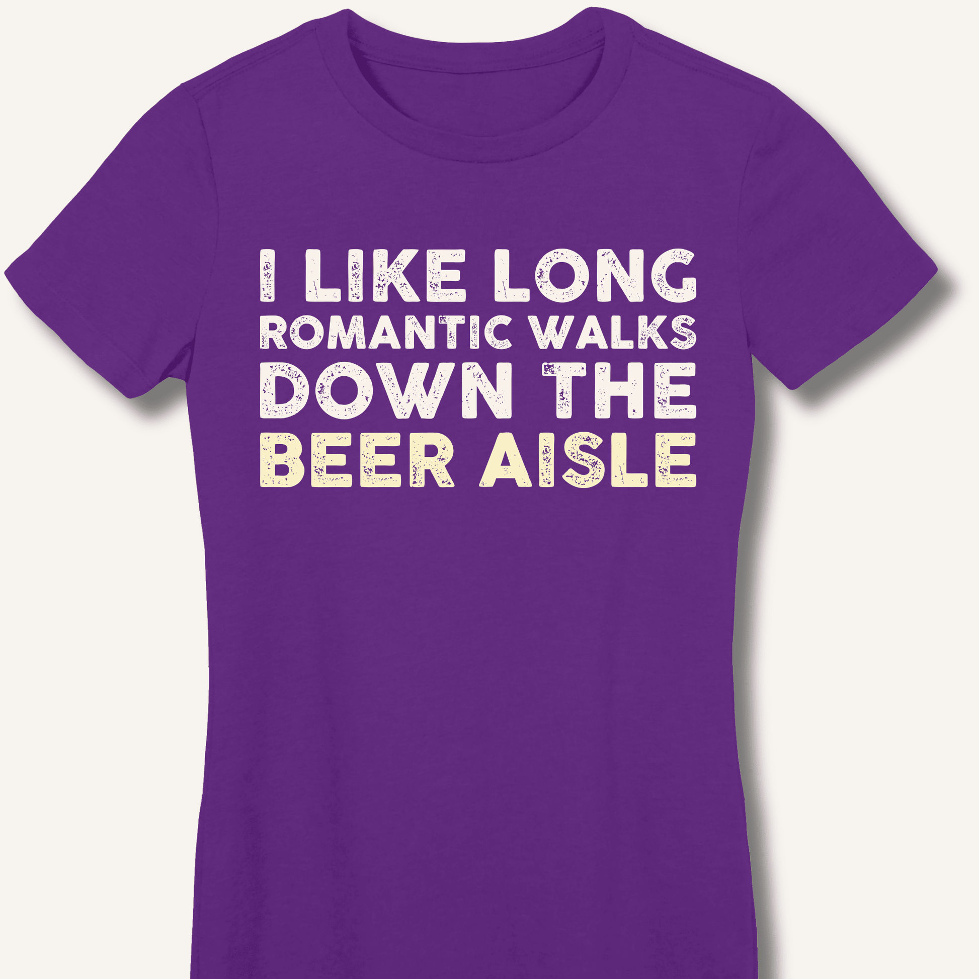 I Like Long Romantic Walks Fitted T-Shirt - Sip & Shirt
