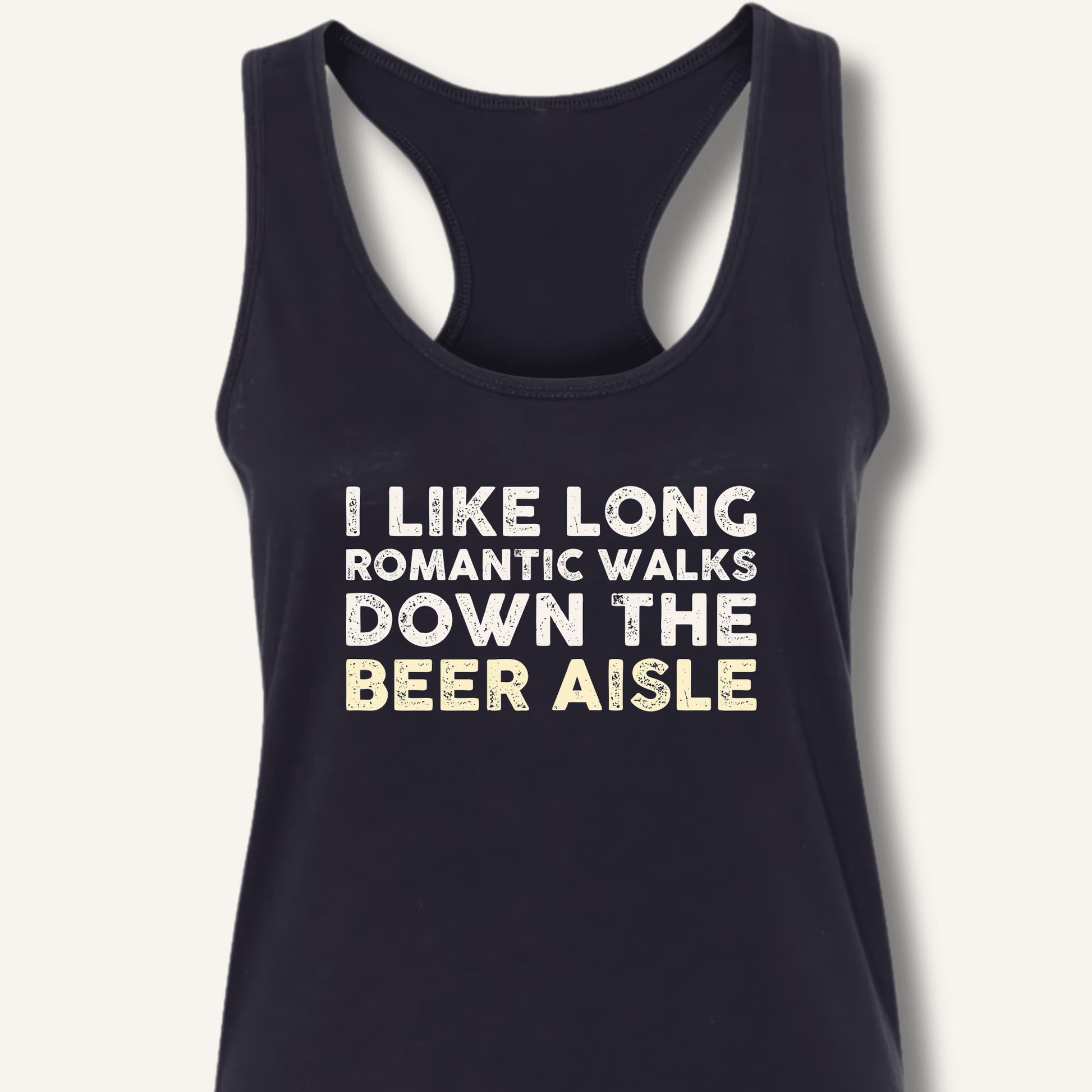 I Like Long Romantic Walks Racerback Tank - Sip & Shirt