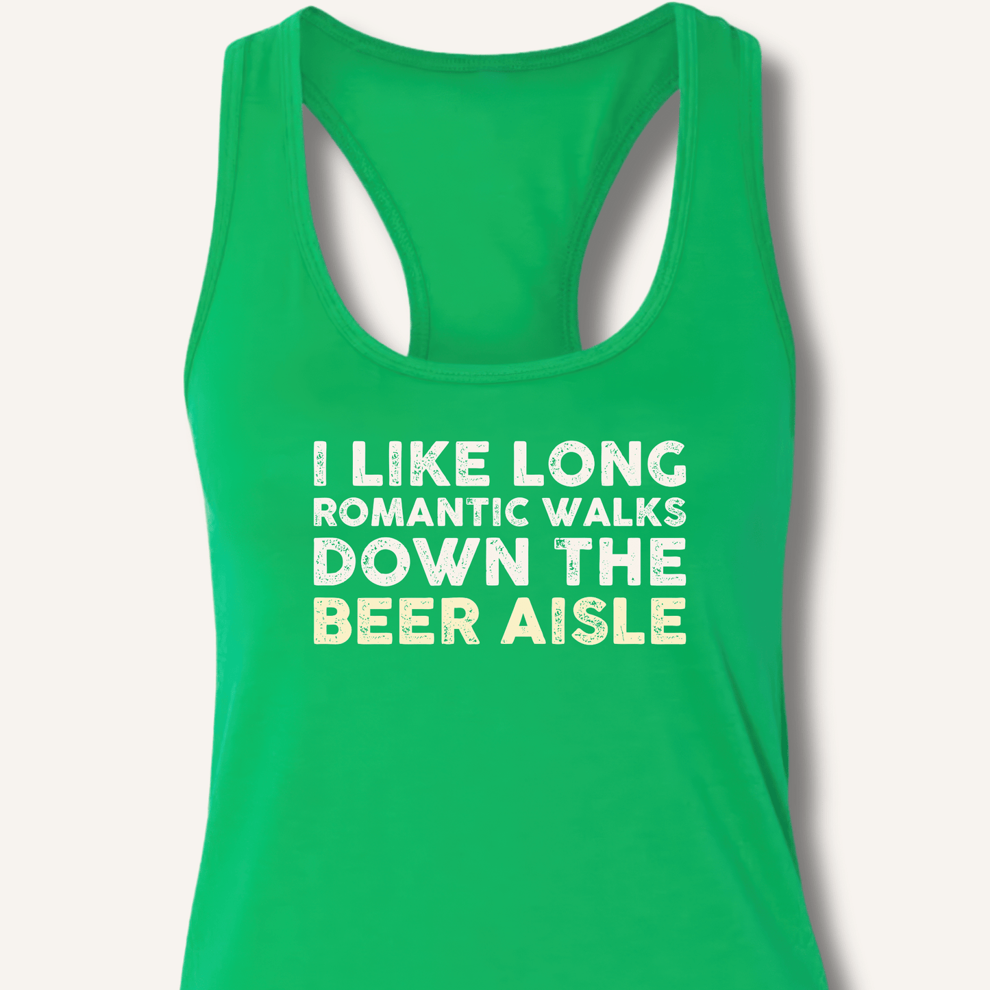 I Like Long Romantic Walks Racerback Tank - Sip & Shirt