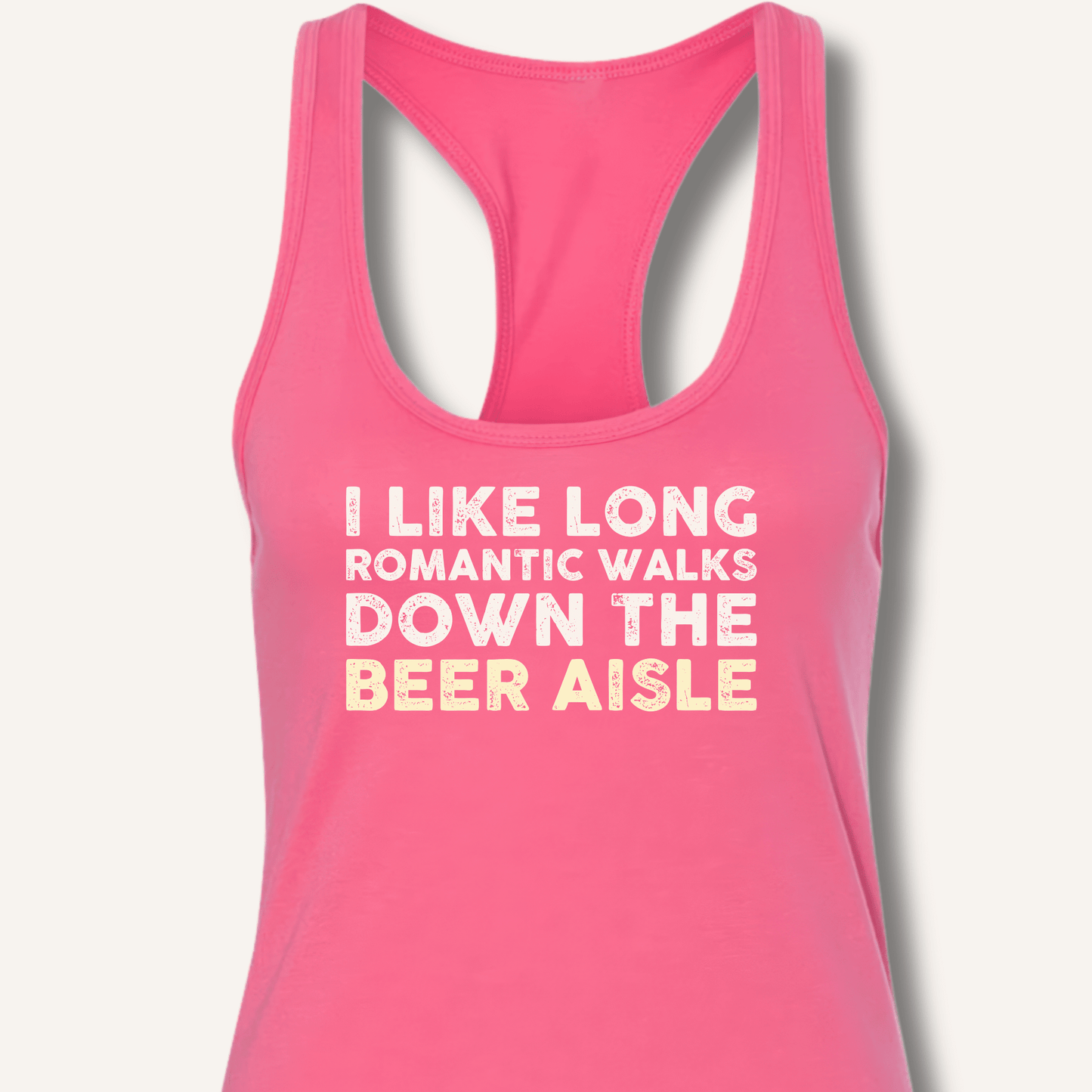 I Like Long Romantic Walks Racerback Tank - Sip & Shirt