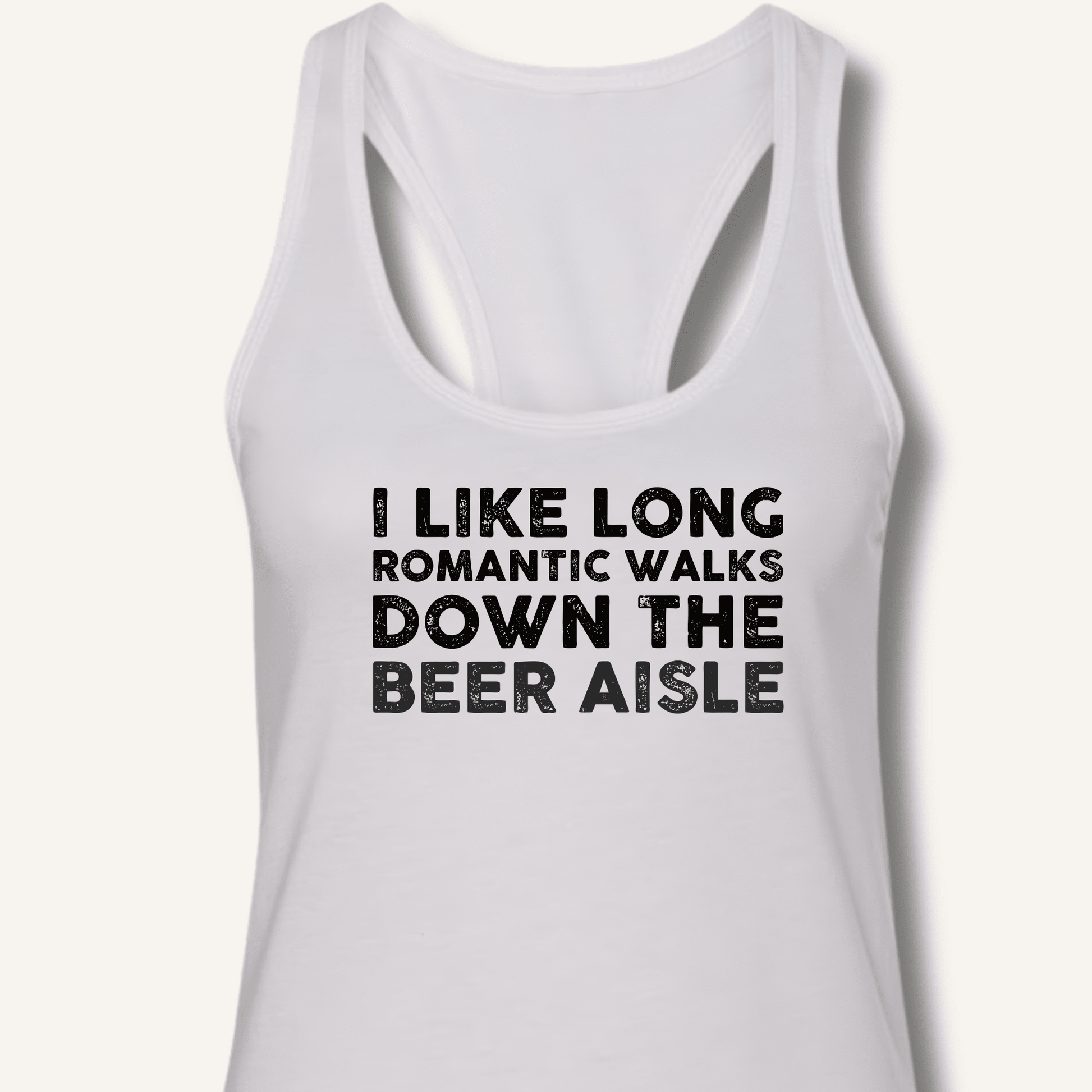 I Like Long Romantic Walks Racerback Tank - Sip & Shirt