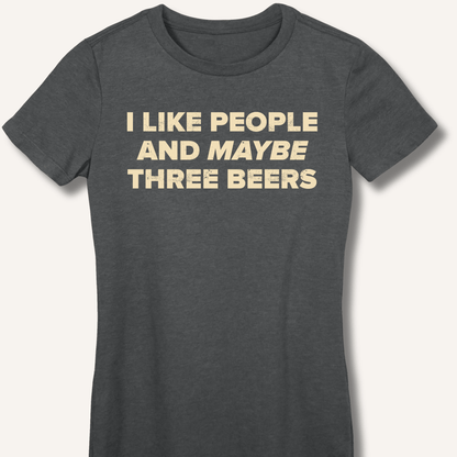 I Like People Fitted T-Shirt - Sip & Shirt