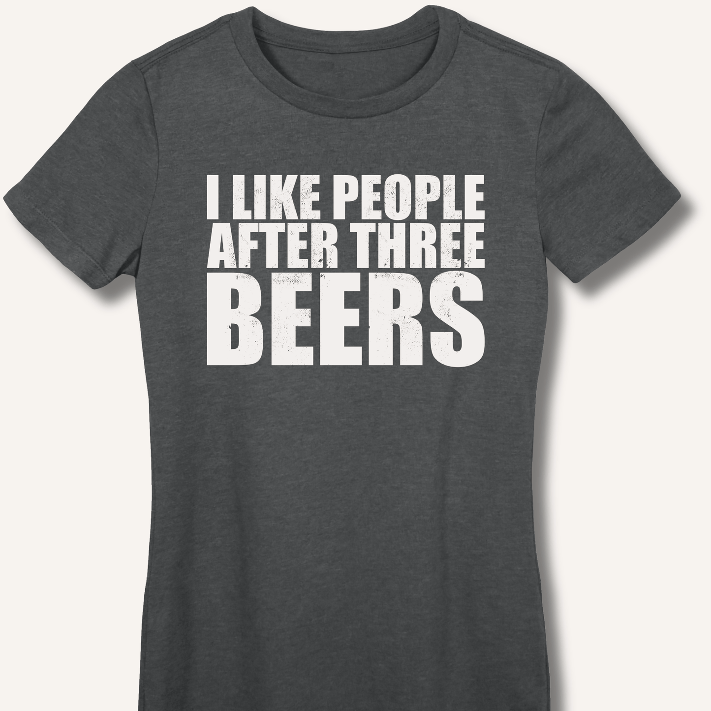 I Like People Fitted T-Shirt - Sip & Shirt
