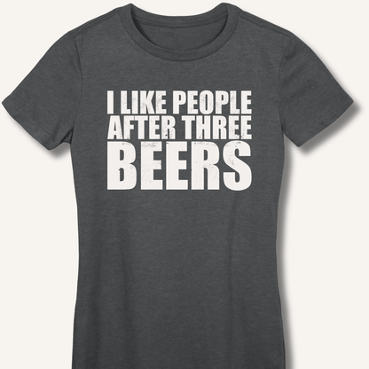 I Like People Fitted T-Shirt - Sip & Shirt