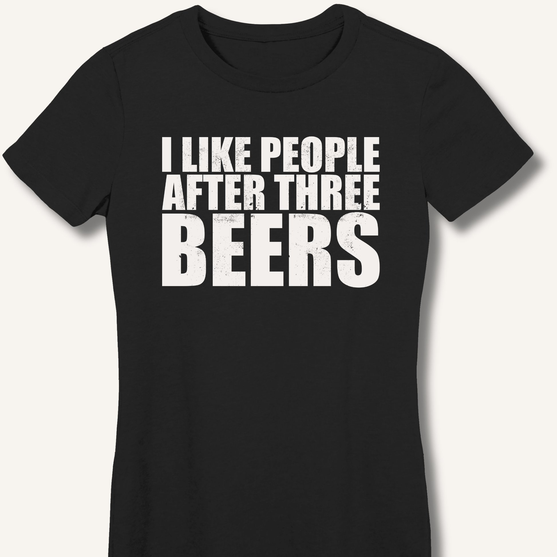 I Like People Fitted T-Shirt - Sip & Shirt