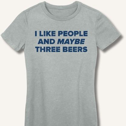 I Like People Fitted T-Shirt - Sip & Shirt