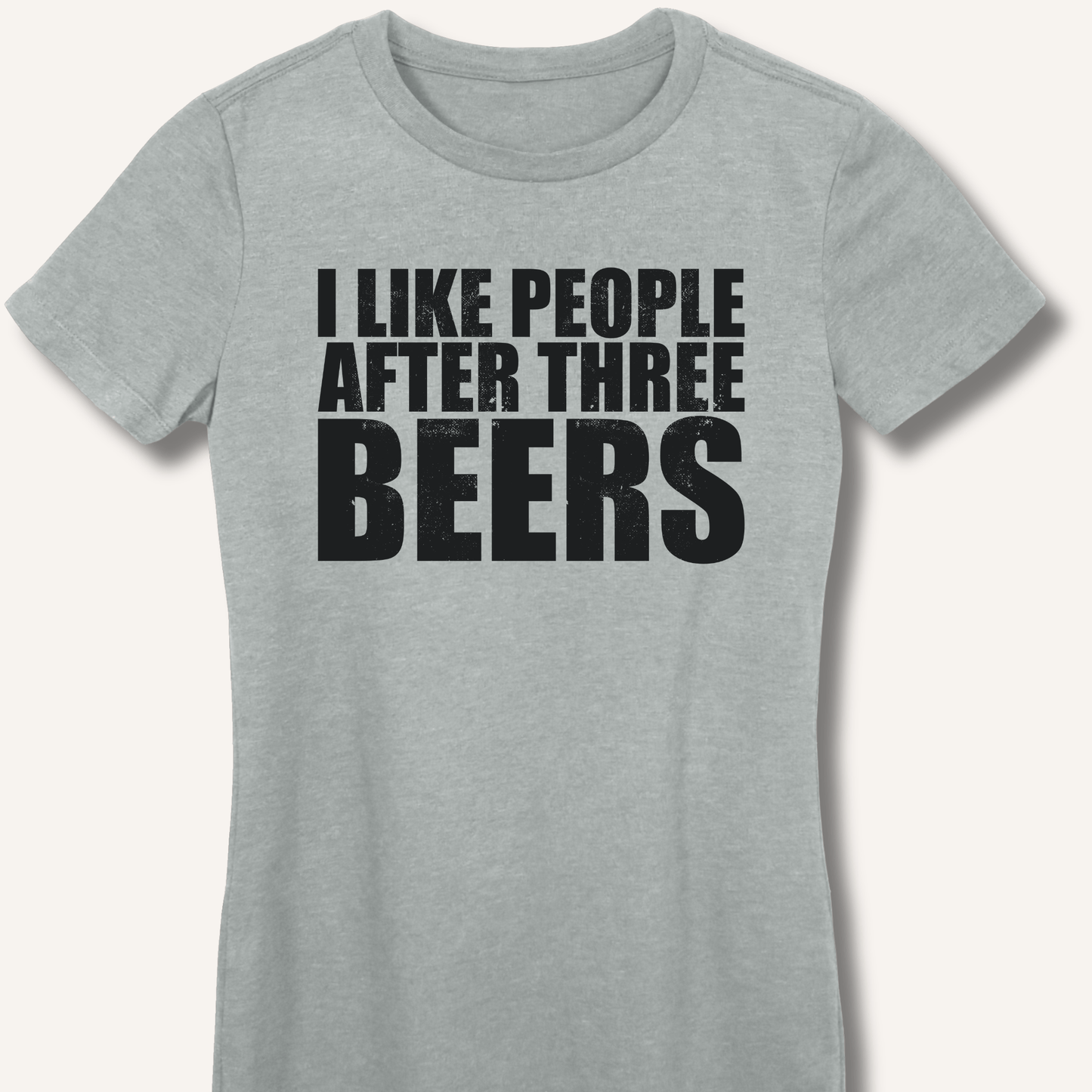 I Like People Fitted T-Shirt - Sip & Shirt