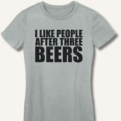 I Like People Fitted T-Shirt - Sip & Shirt