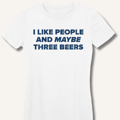 I Like People Fitted T-Shirt - Sip & Shirt