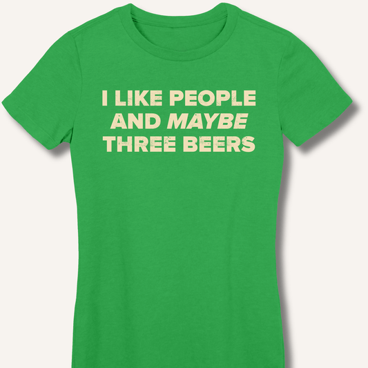 I Like People Fitted T-Shirt - Sip & Shirt