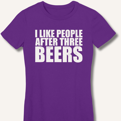 I Like People Fitted T-Shirt - Sip & Shirt