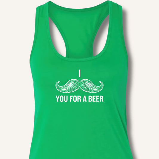 I Mustache You For A Beer Racerback Tank - Sip & Shirt